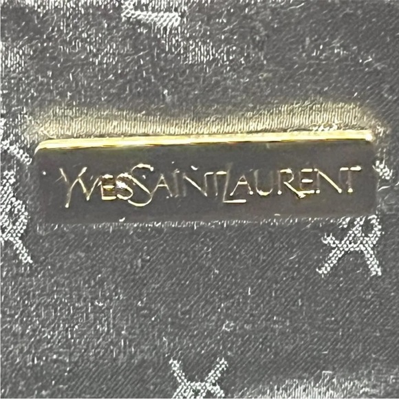 YVES SAINT LAURENT YSL Black / Brown Leather Tote bag One Shoulder Bag Vintage 2 - Picture 12 of 15